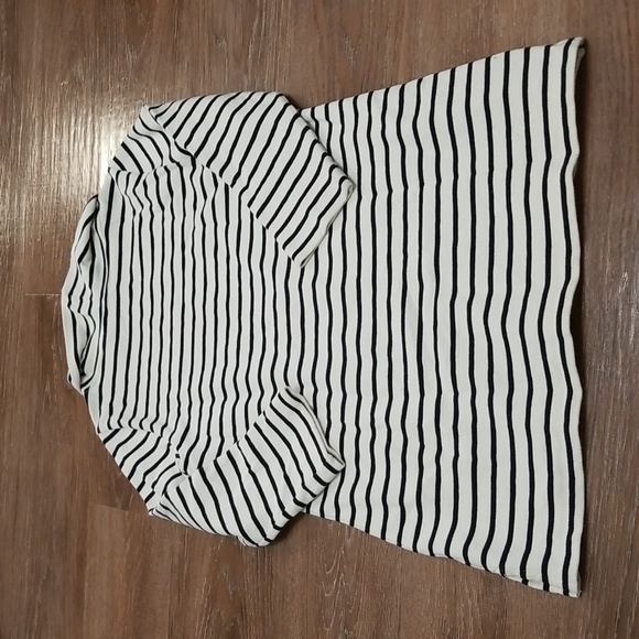 (S) Lands' End Nautical Striped 100% Cotton Sweater Modest Casual Cozy Coastal - Picture 8 of 8